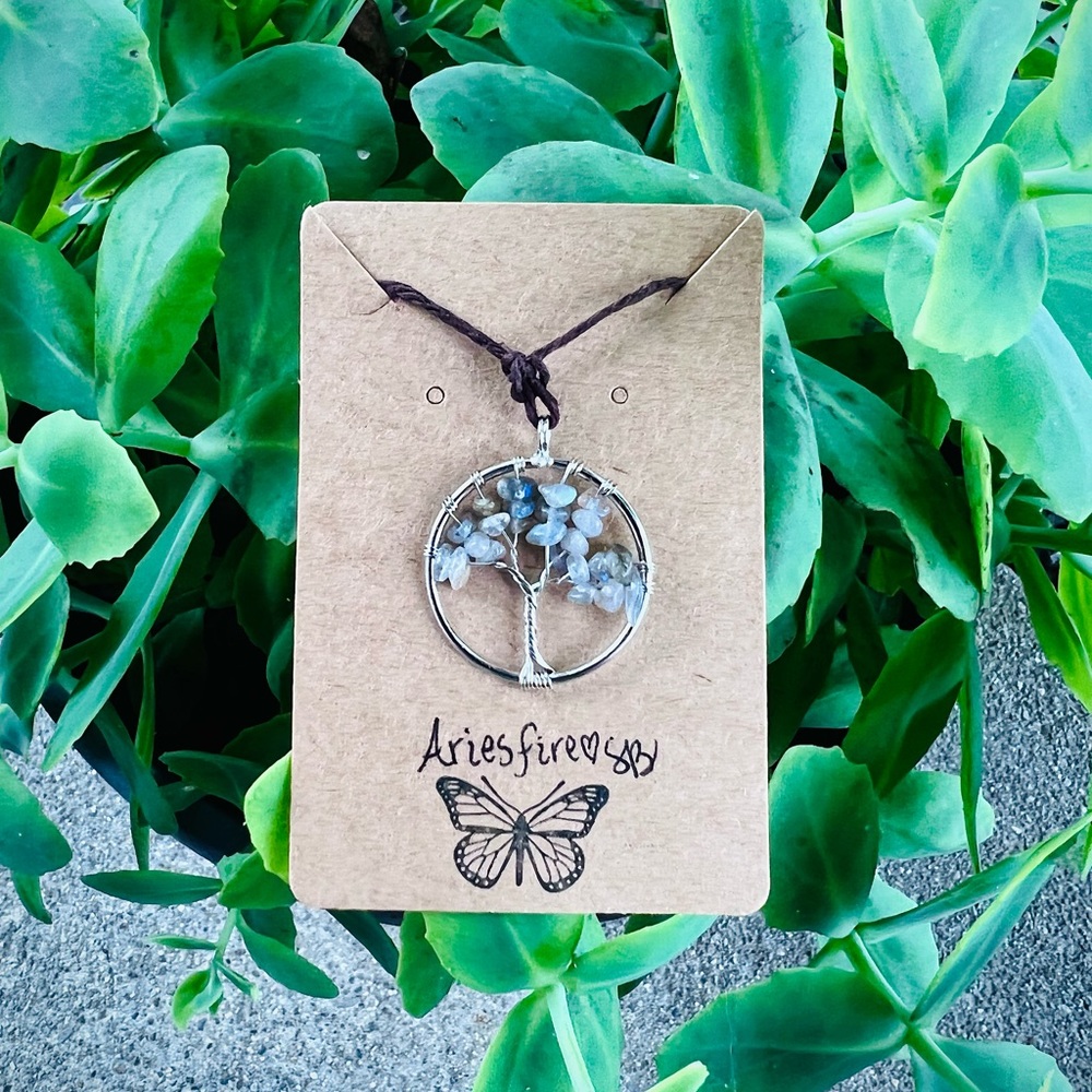 Labradorite Tree Of Life Car Charm